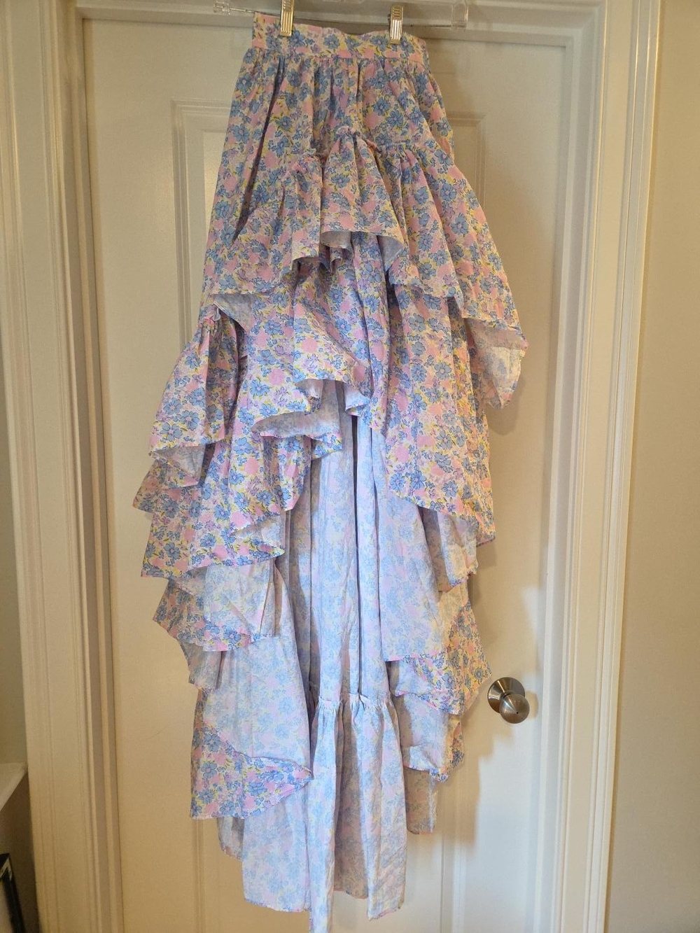 NWT Selkie Peony Skirt XXS Floral High Low Ruffle Maxi